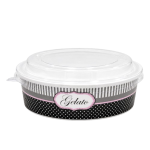 Πλαστικό Σκεύος Γκρι Ριγέ 900 ml